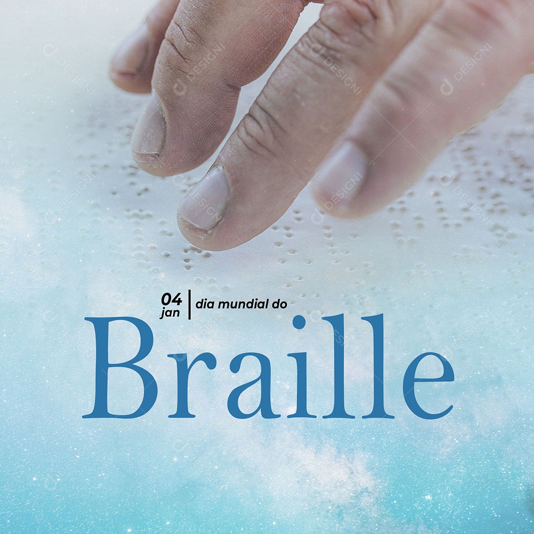 Dia Mundial do Braille 4 de Janeiro Social Media PSD Editável