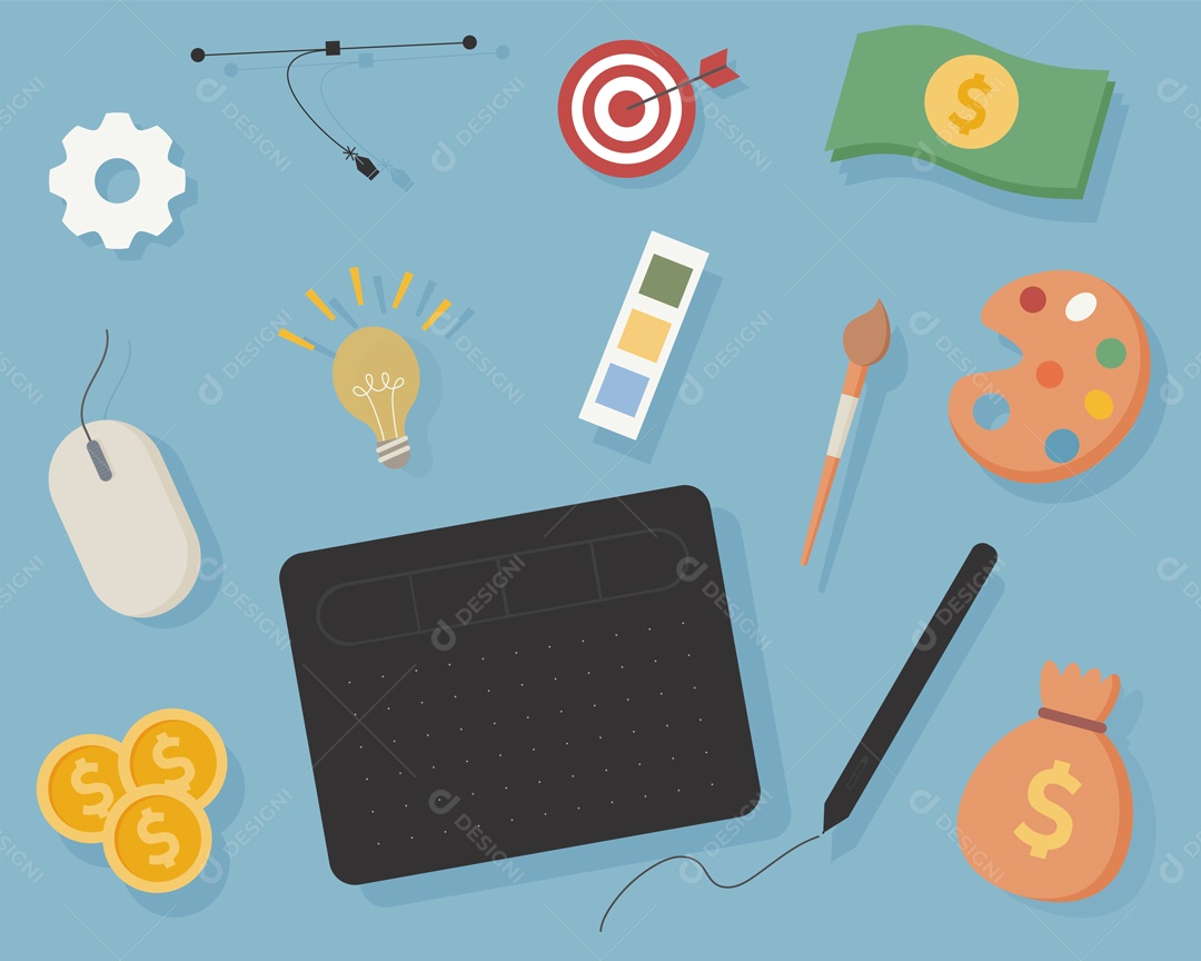 Ilustração do conceito criativo