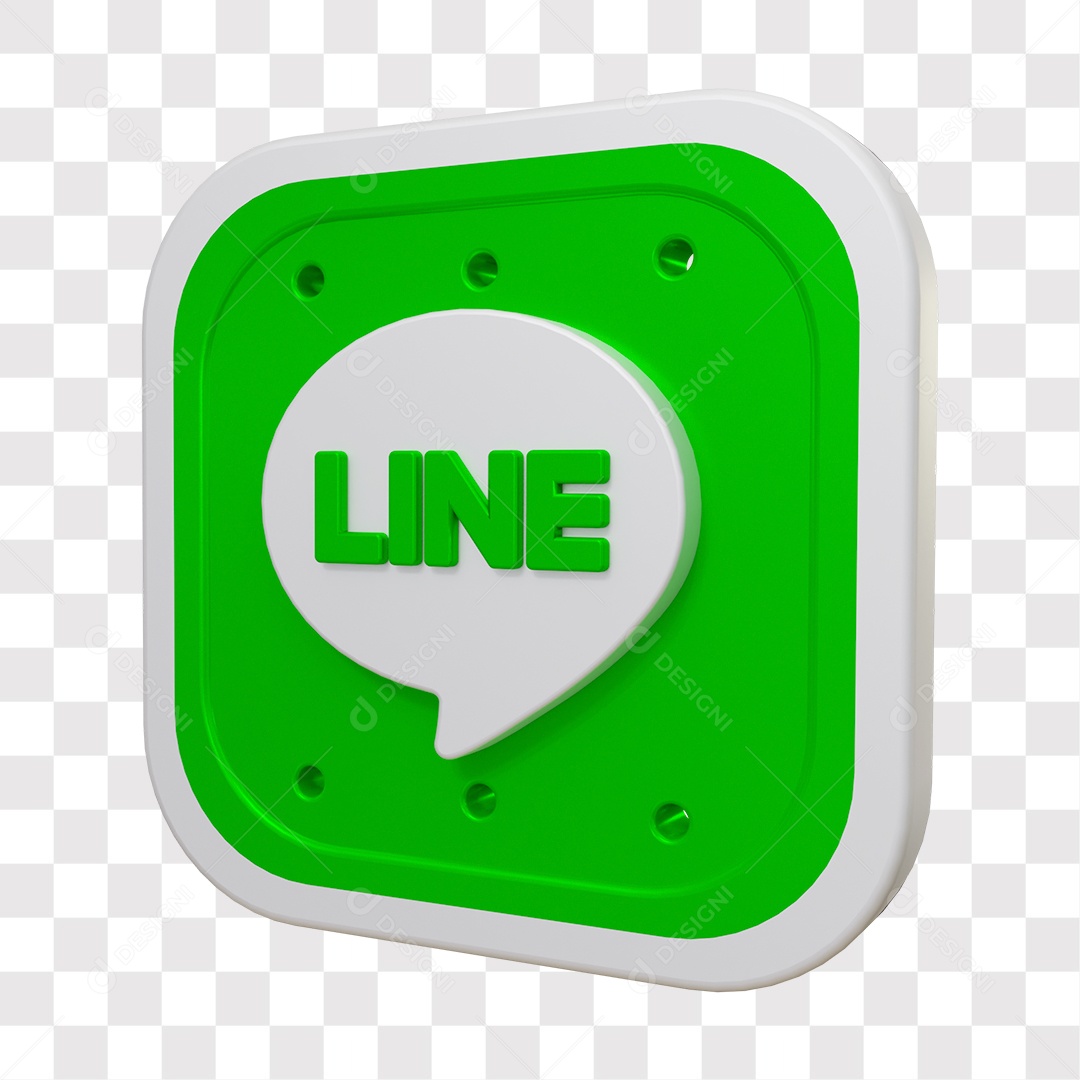 Line Ícone 3D De Rede Social Elemento Para Composição PNG Transparente