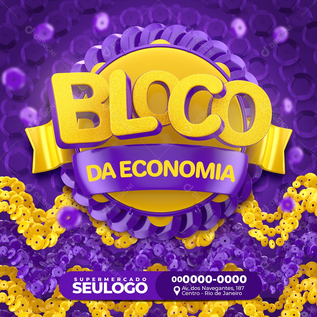 Bloco da Economia Social Media PSD Editável