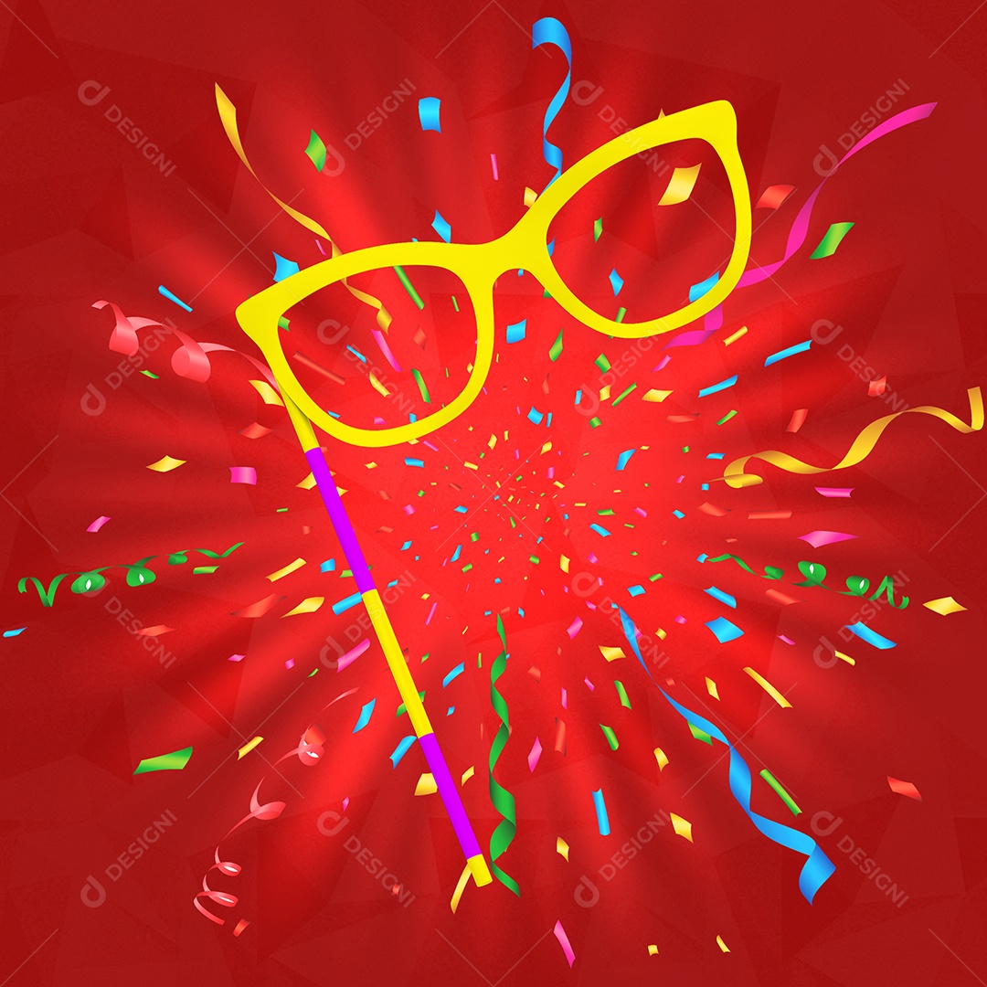 3D Element For Composition Carnival Glasses PSD