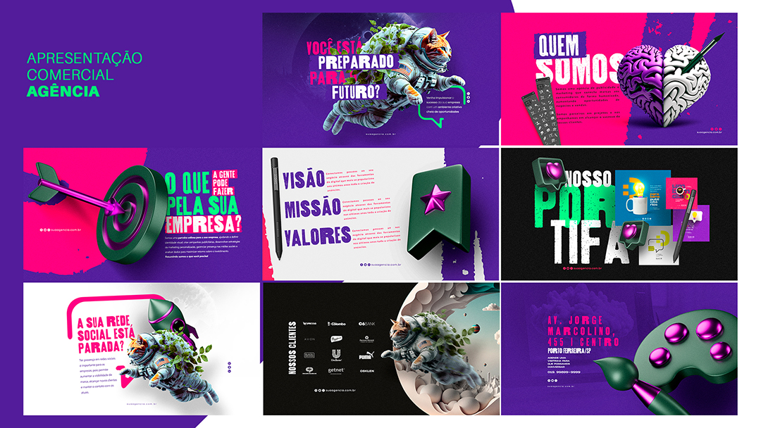 Apresentação Comercial Marketing Digital PSD Editável