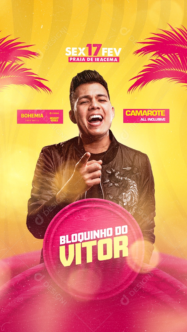 Flyer Bloquinho Do Vitor Story Social Media PSD Editável