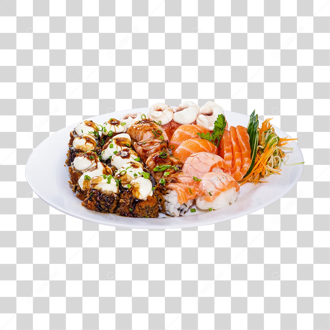 Prato de Sushi PNG Transparente