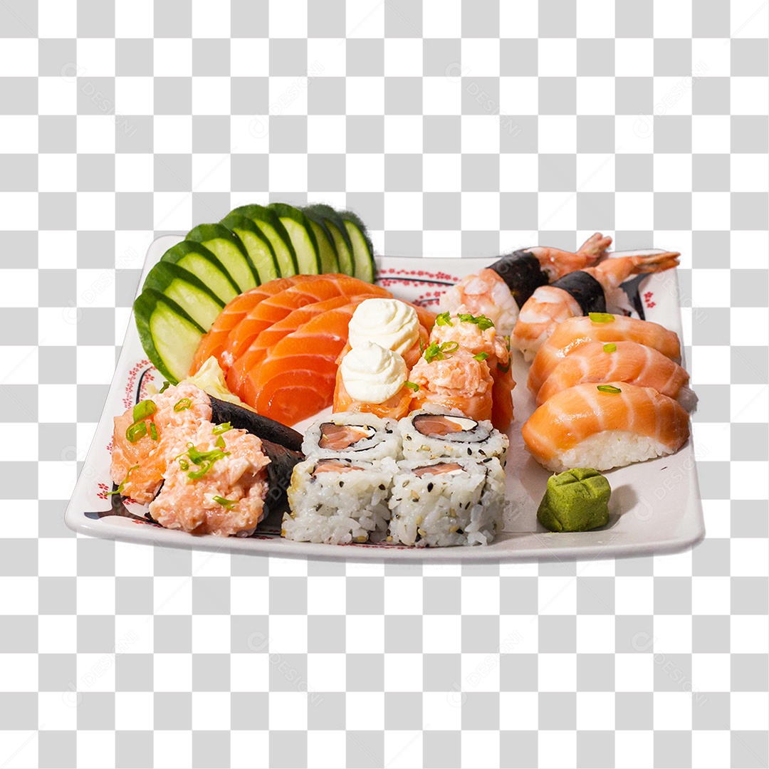 Prato de Sushi PNG Transparente