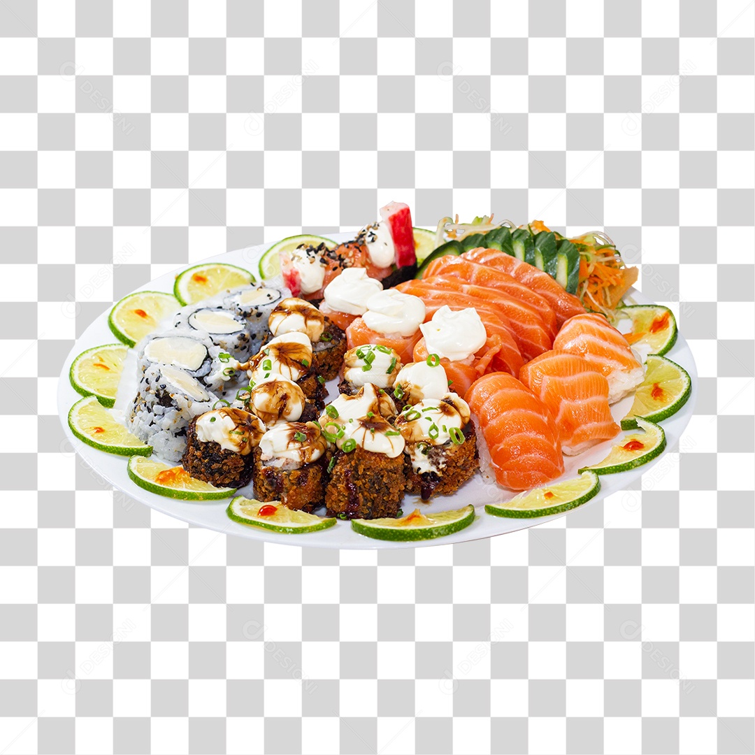 Prato de Sushi PNG Transparente