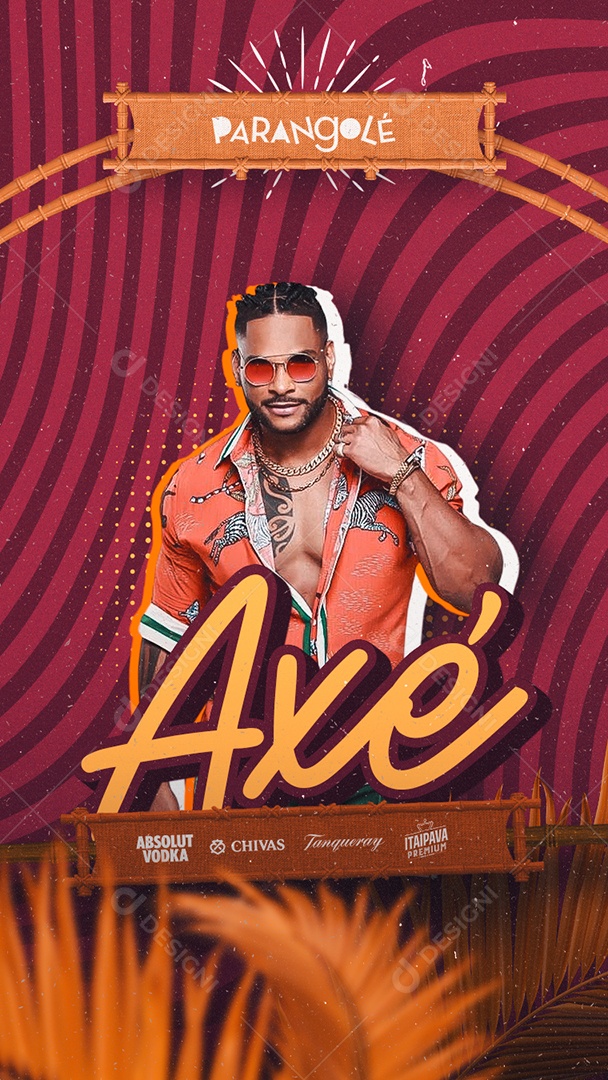 Flyer Show Parangolé Axé Story Social Media PSD Editável