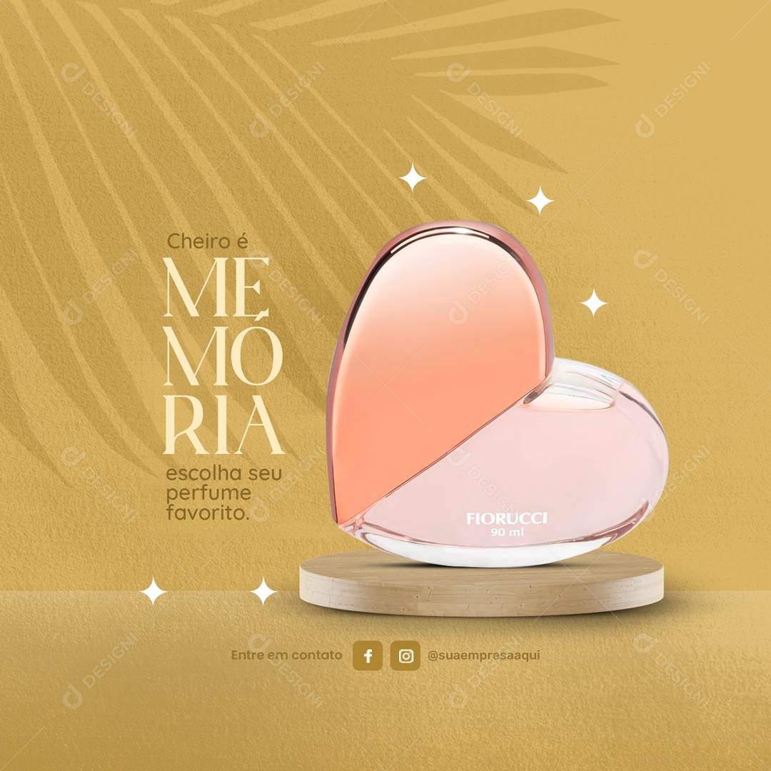 Escolha Seu Perfume Favorito Perfumaria Social Media PSD Editável