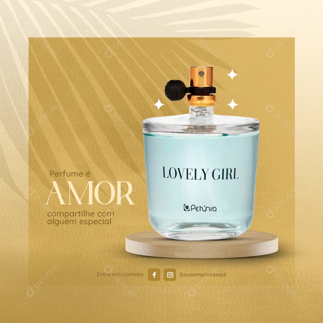 Perfume é Amor Perfumaria Social Media PSD Editável