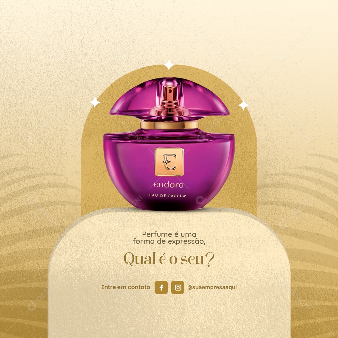 Perfume Eudora Eau de Parfum Perfumaria Social Media PSD Editável