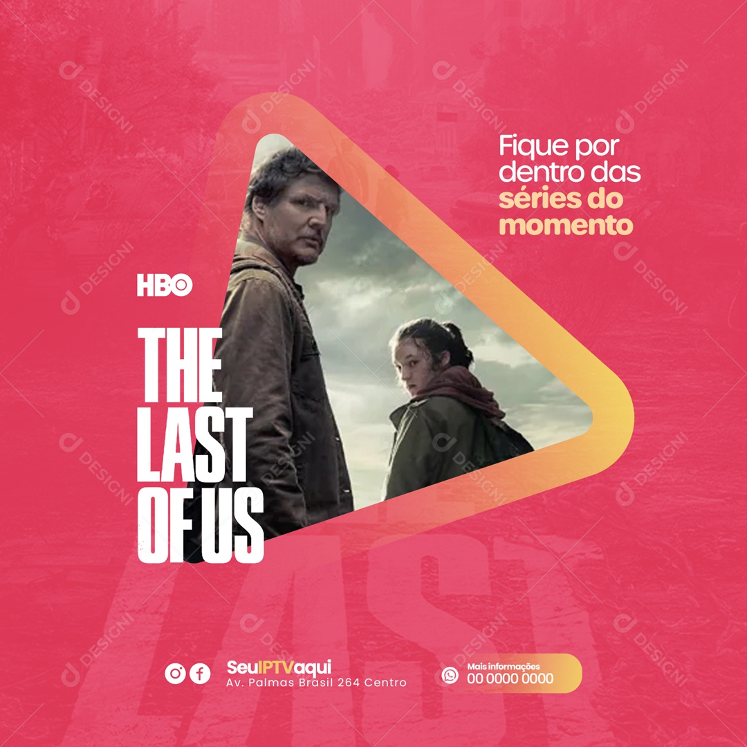 Fique Por Dentro das Séries do Momento IPTV Social Media PSD Editável