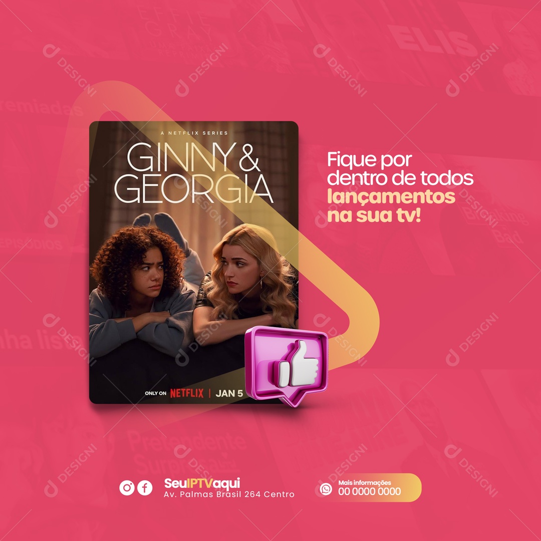 Fique Por Dentro de Todos Lançamentos IPTV Social Media PSD Editável