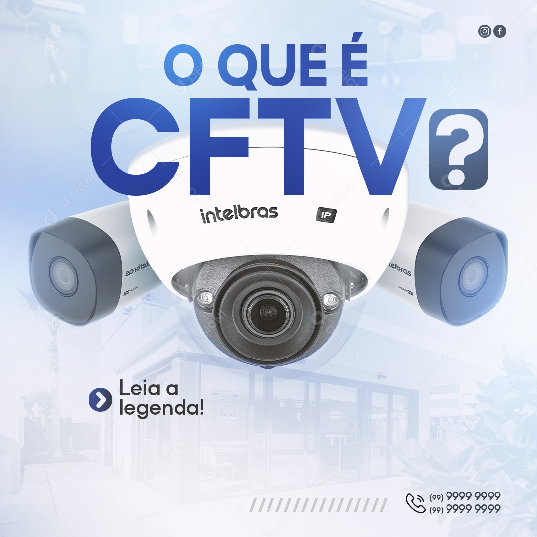 O Que é CFTV Social Media PSD Editável