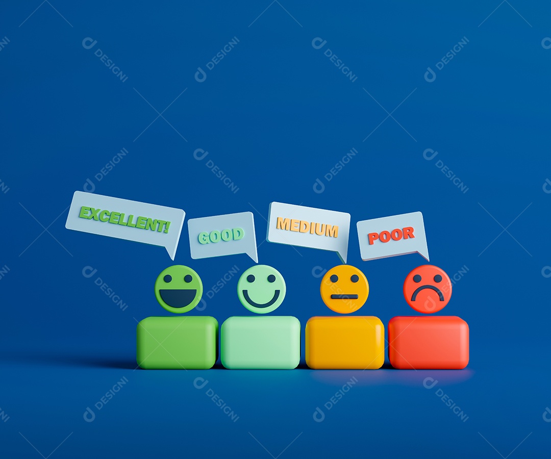 Renderização 3D Conceito de avaliação