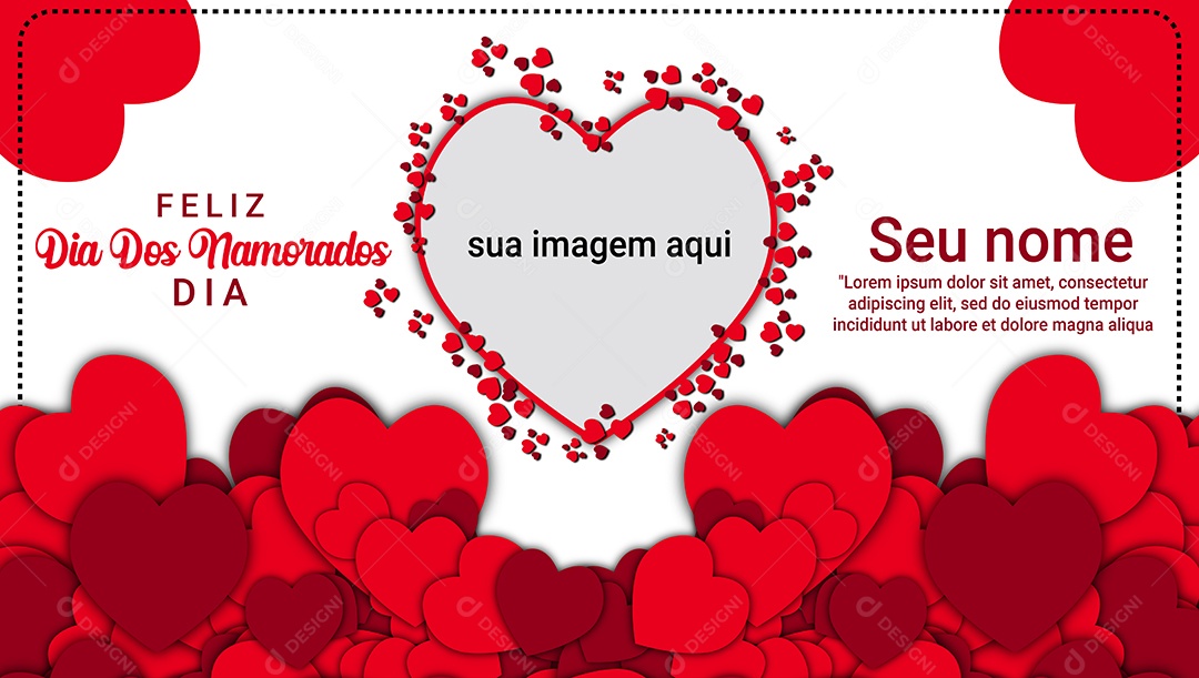 Template Feliz Dia Dos Namorados EPS Editável