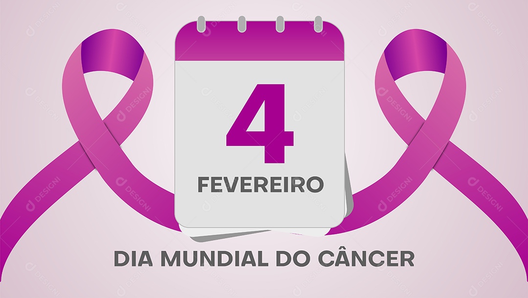 Dia Mundial do Câncer 4 de Fevereiro EPS Editável