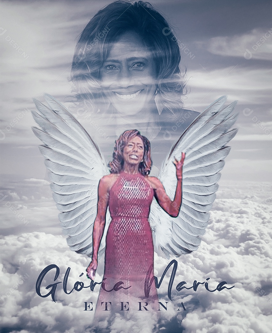 Glória Maria Eterna Luto Social Media PSD Editável