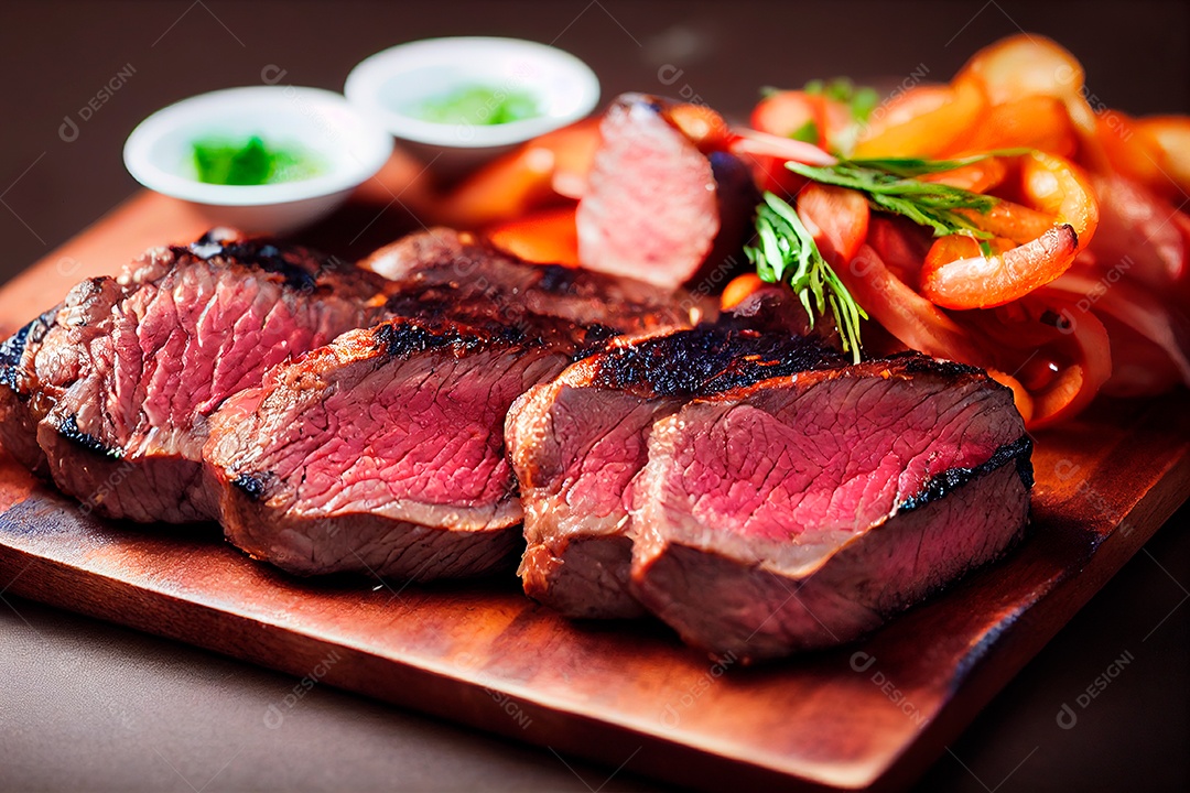 Carne deliciosa grelhada.