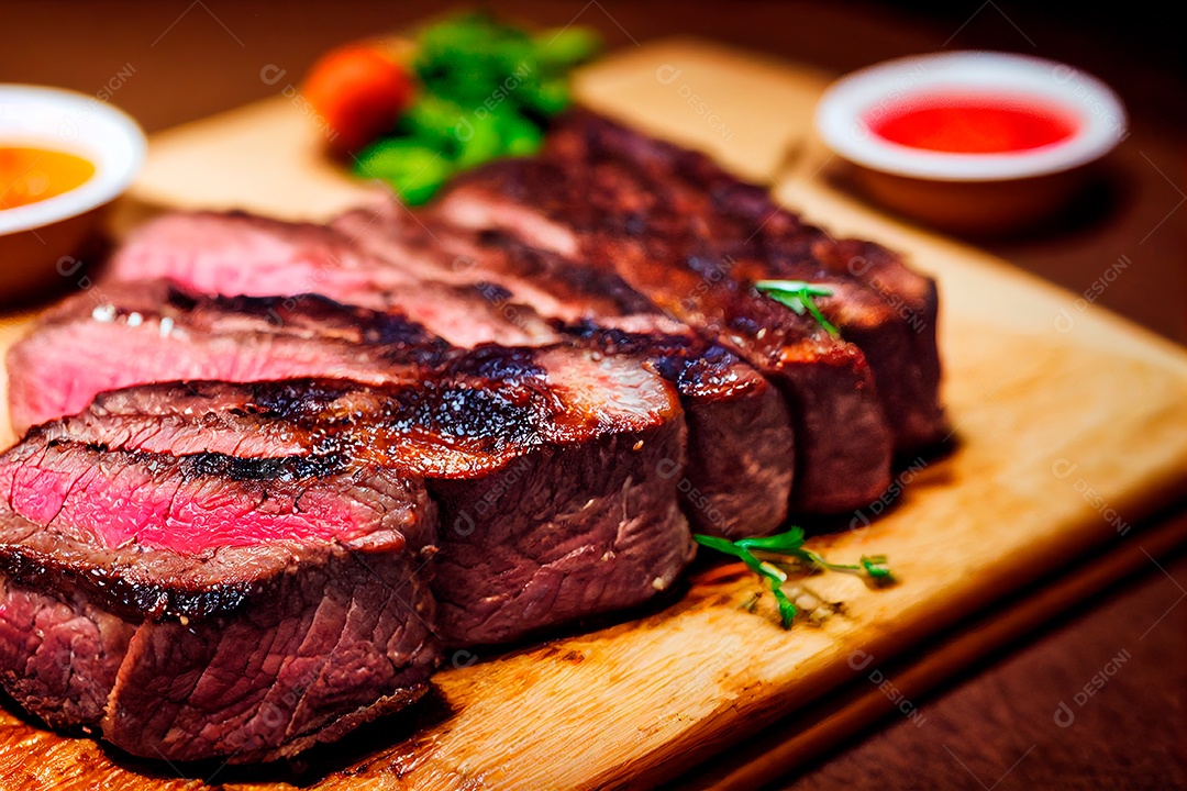 Carne deliciosa grelhada.