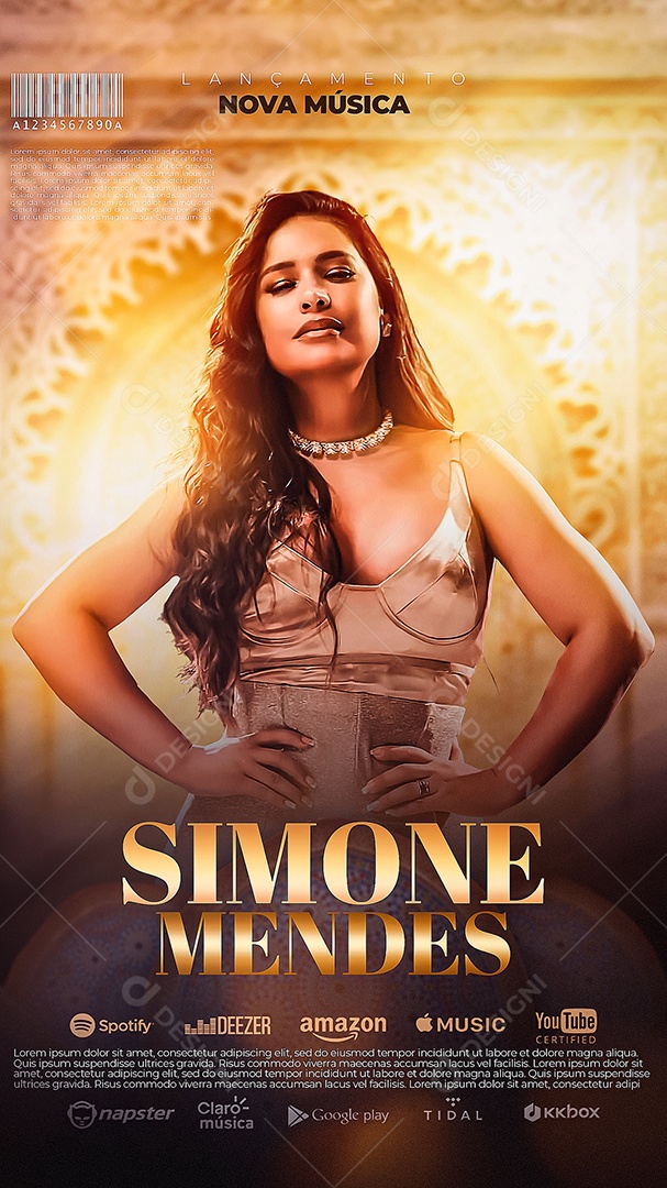 Story Flyer Nova Música Simone Mendes Social Media PSD Editável