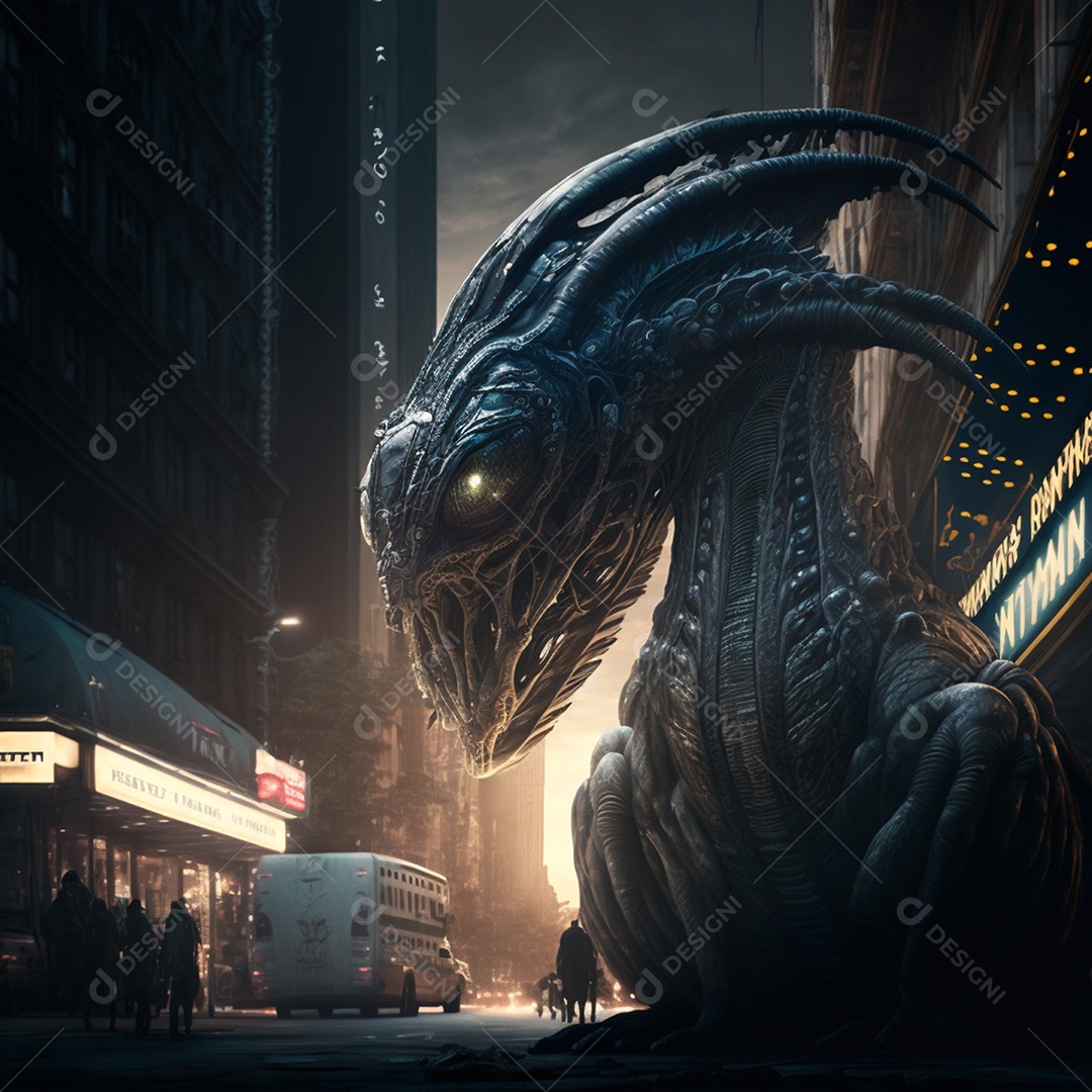 Inteligência artificial imagem de alienígena