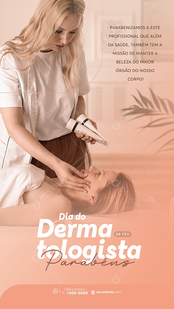 Story Dia do Dermatologista 05 de Fevereiro Social Media PSD Editável