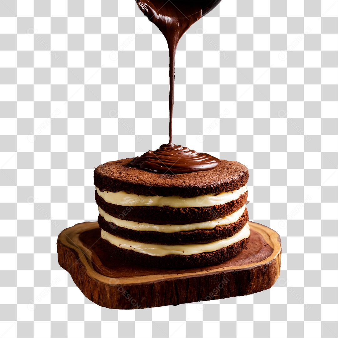 Bolo de Chocolate PNG Transparente