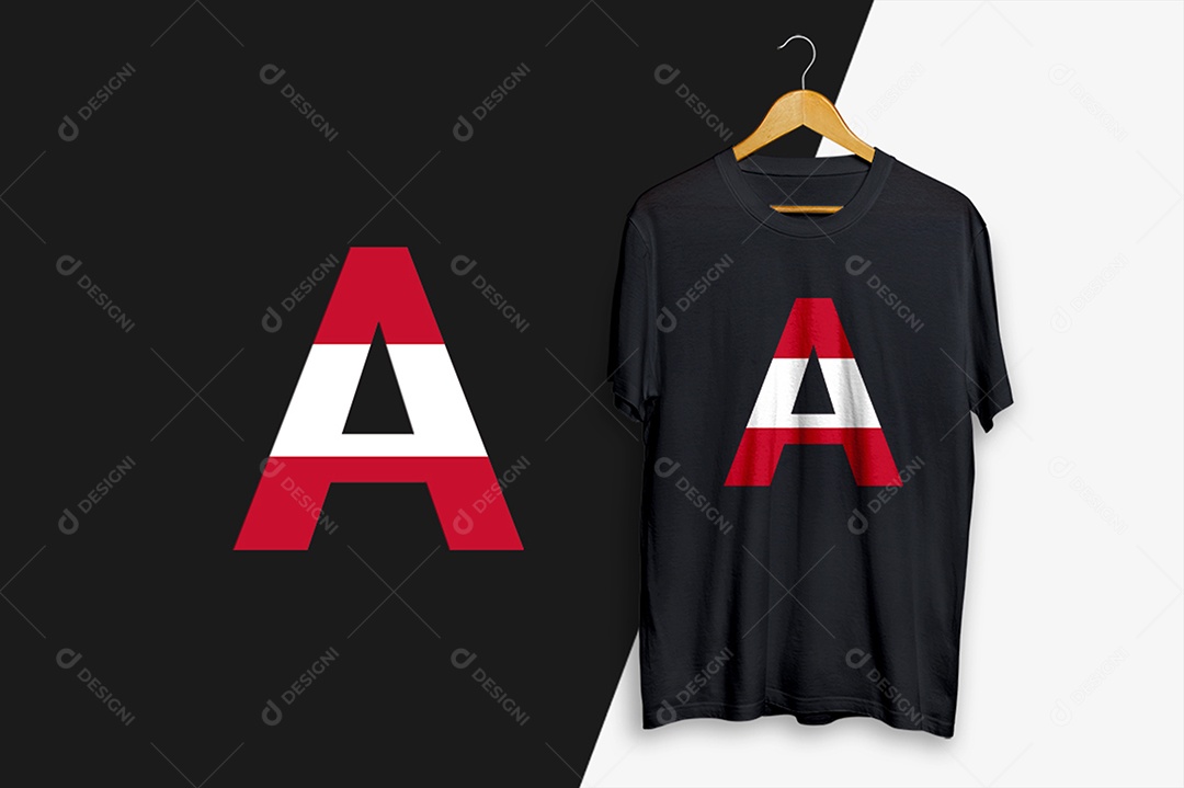 Estampa de Alfabeto da Áustria Vetor EPS + AI Editável