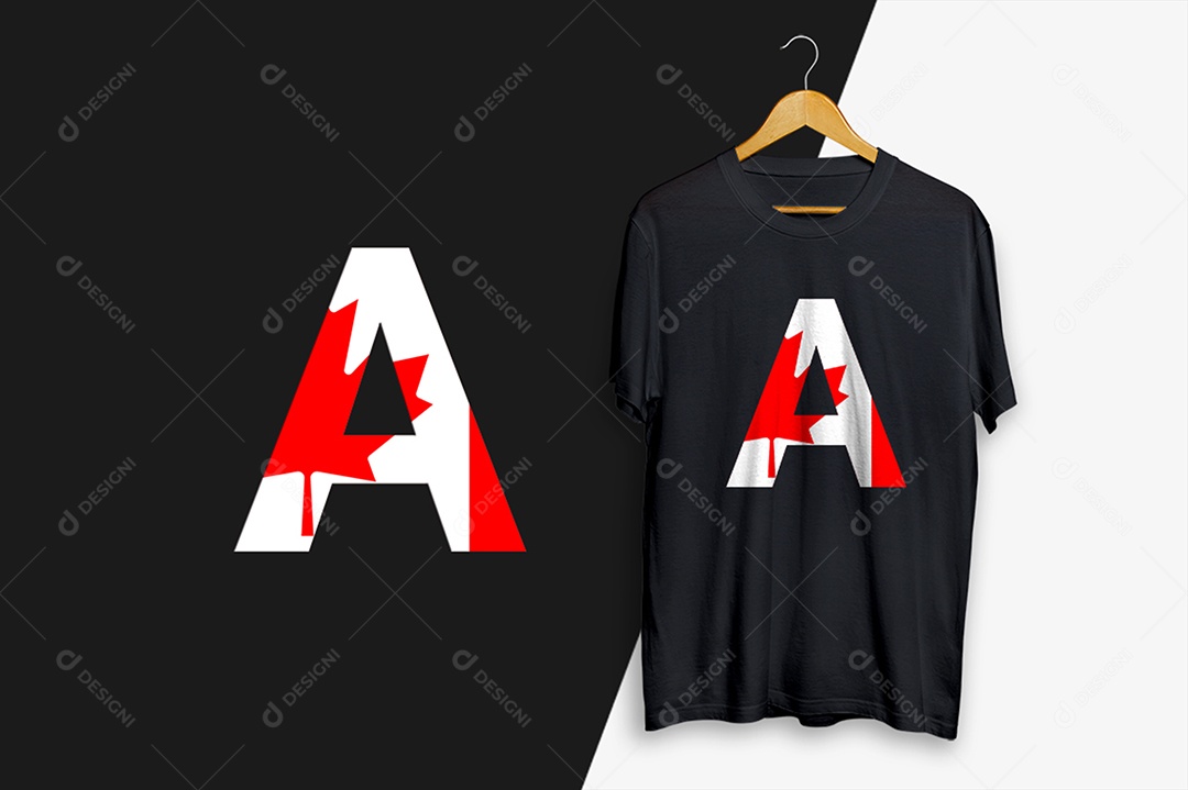 Estampa de Alfabeto do Canada Vetor EPS + AI Editável