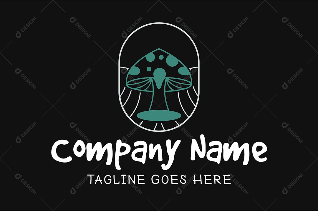 Modelo de Logo de Cogumelo Vetor EPS + AI Editável