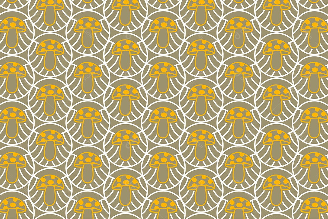 Padrão de Cogumelo Vetor EPS + AI Editável