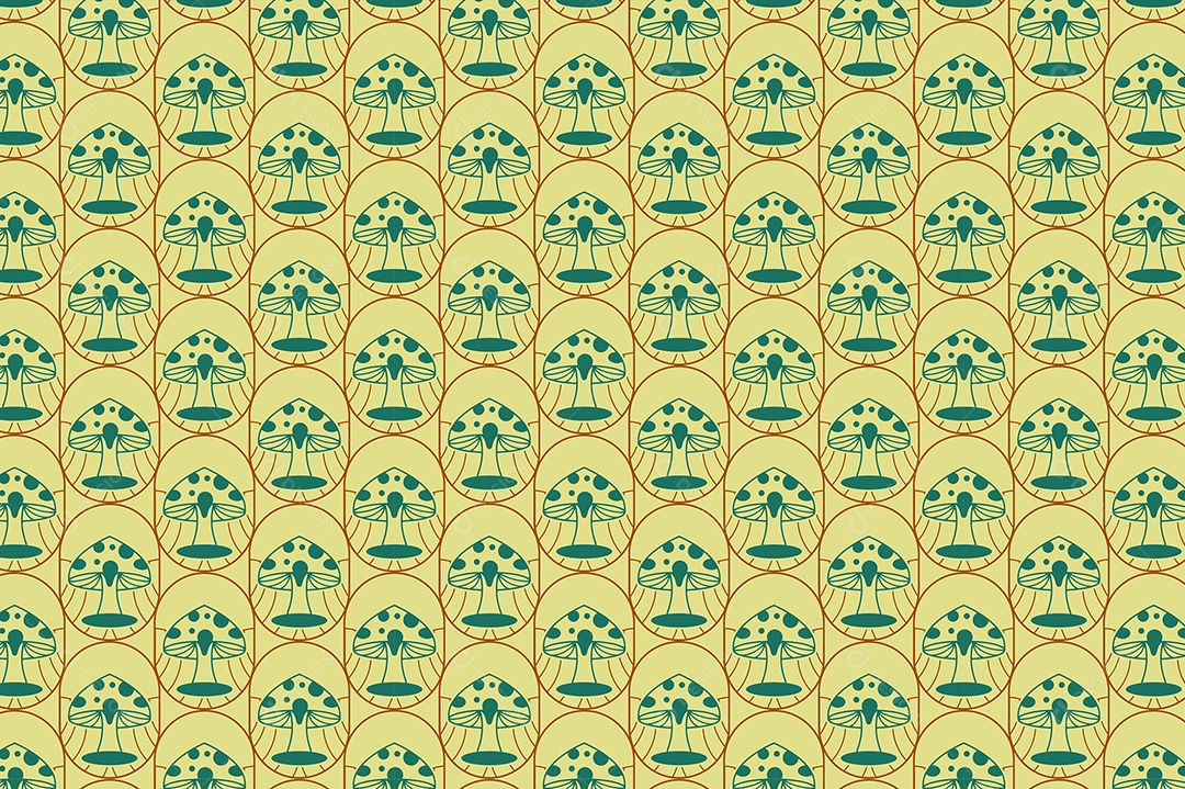 Padrão de Cogumelo Vetor EPS + AI Editável