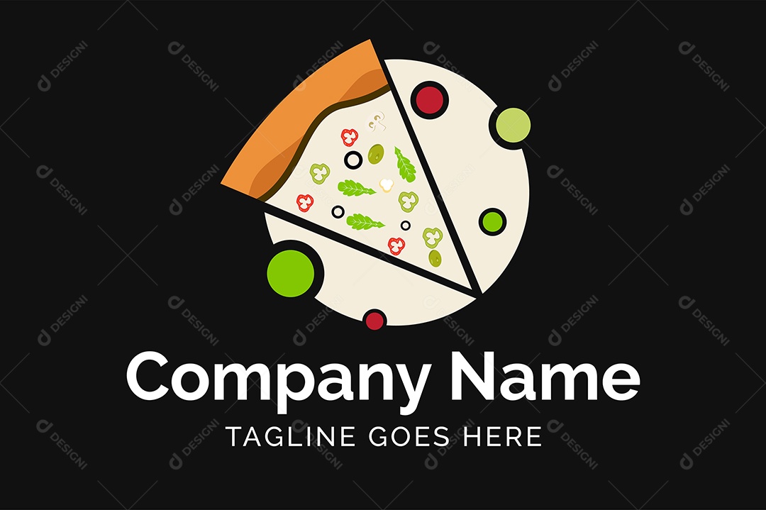 Modelo de Logo de Pizzaria Asiática Vetor EPS + AI Editável