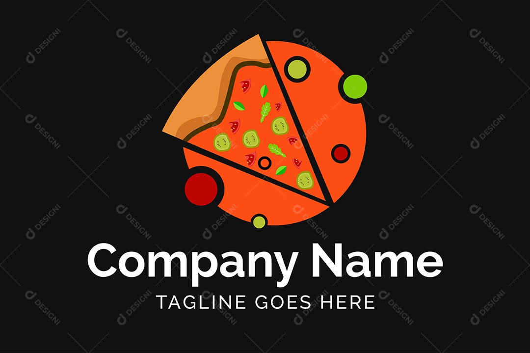 Modelo de Logo de Pizzaria Asiática Vetor EPS + AI Editável