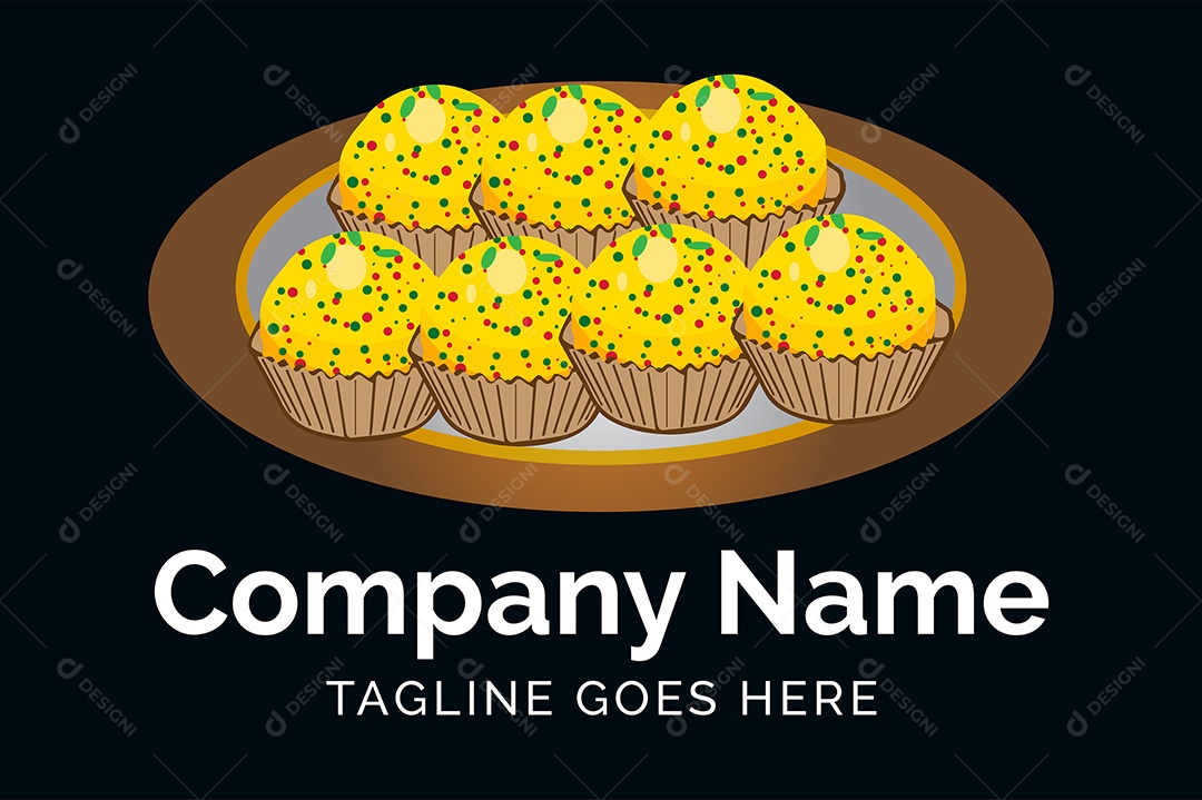 Modelo de Logo de Brigadeiro Vetor EPS + AI Editável