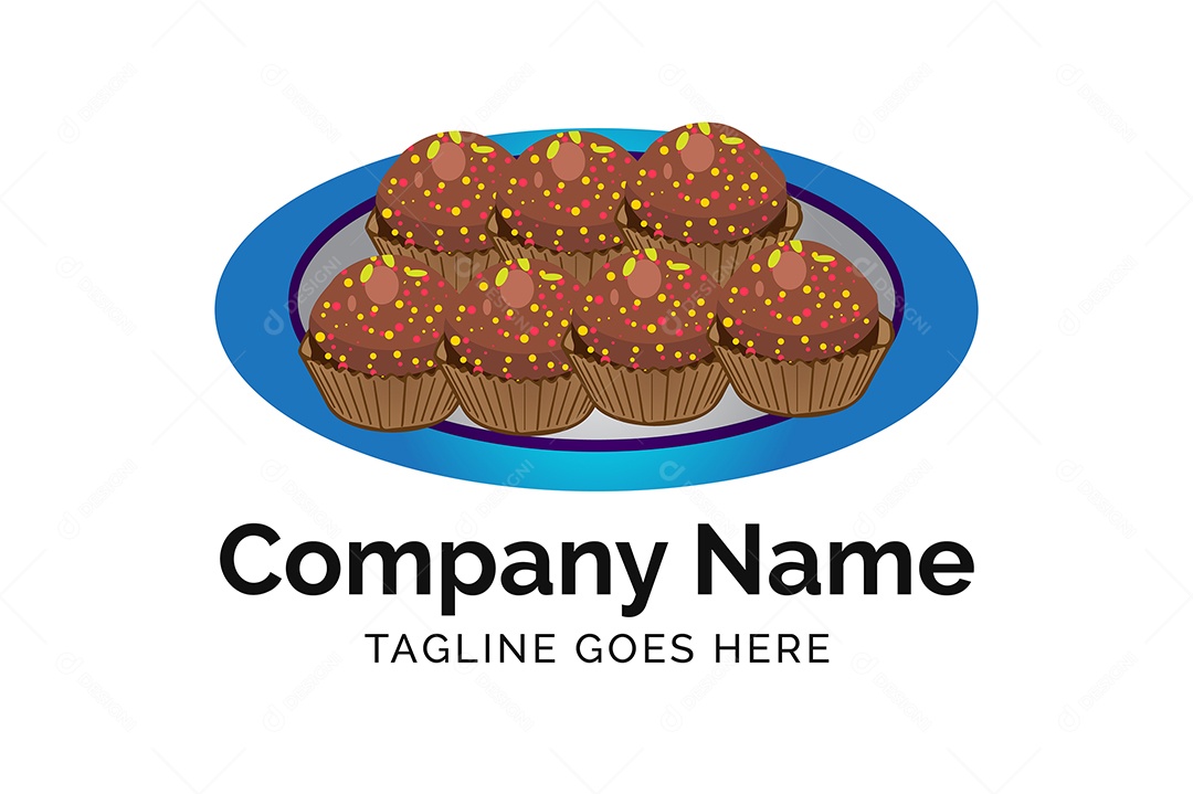 Modelo de Logo de Brigadeiro Vetor EPS + AI Editável