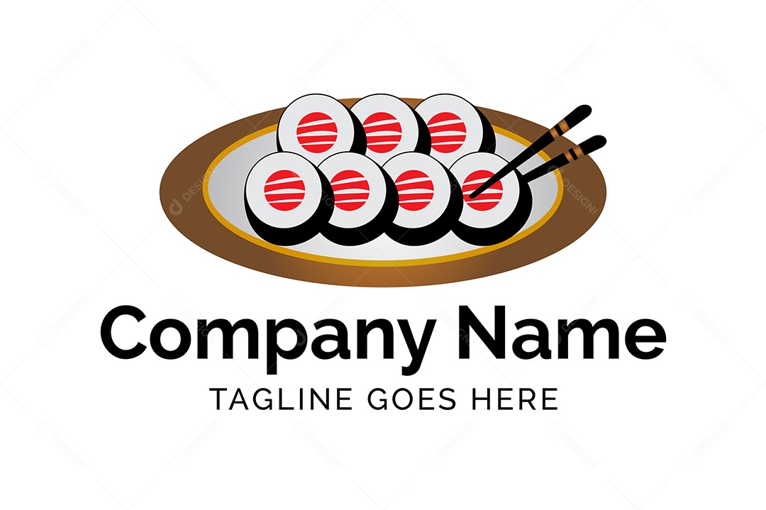 Modelo de Logo de Restaurante de Comida Asiática Vetor EPS + AI Editável