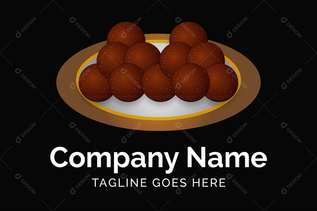 Modelo de Logo de Restaurante de Comida Indiana Vetor EPS + AI Editável