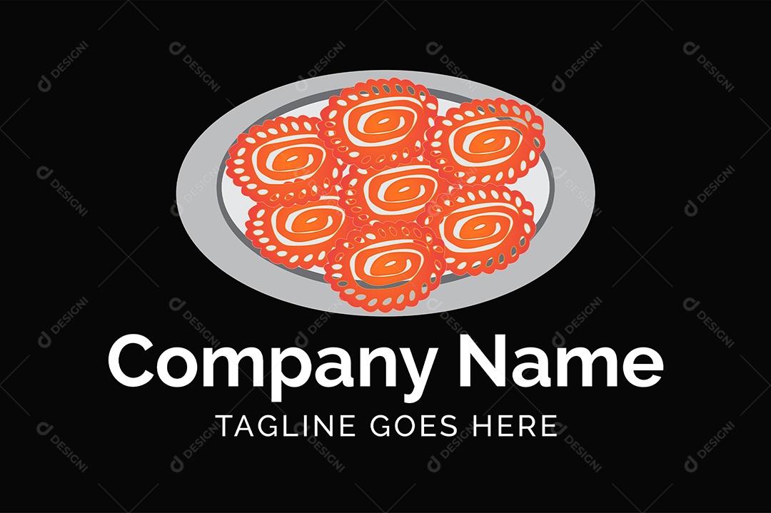 Modelo de Logo de Comida Asiática EPS + AI Editável