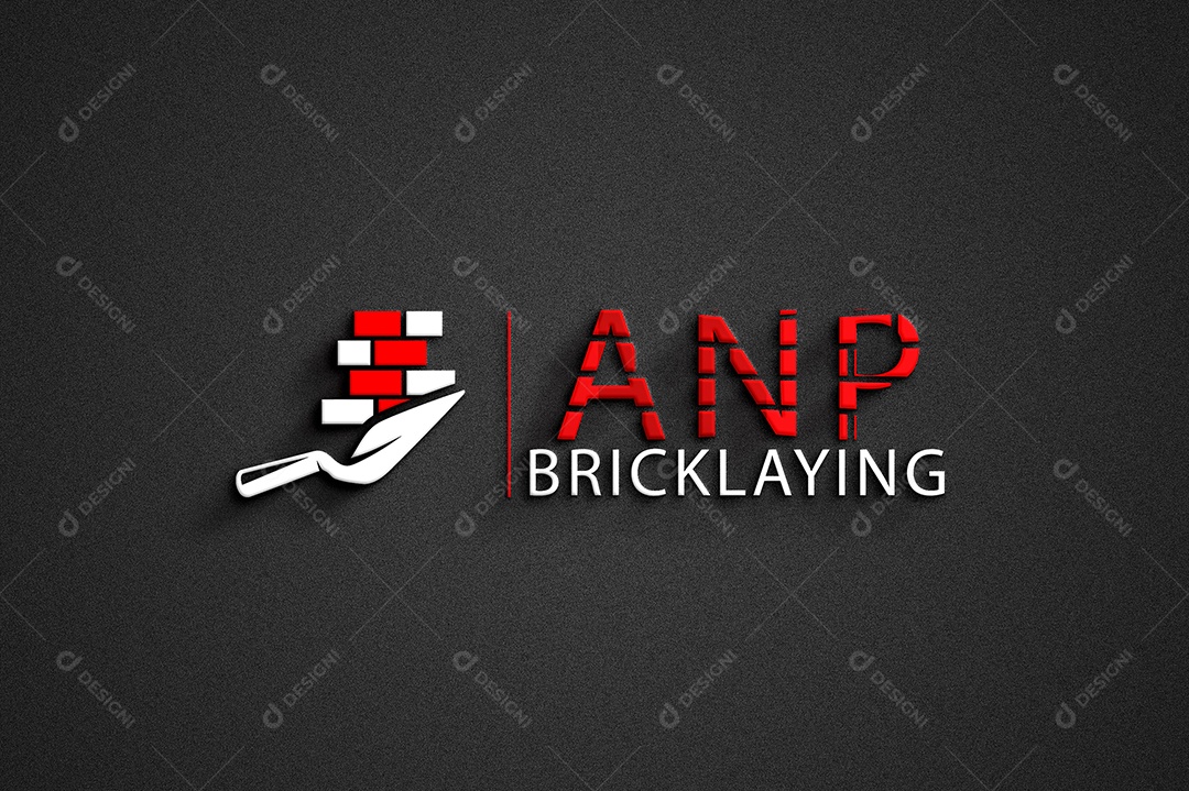 Ano Bricklaying Logotipo Empresarial AI + EPS Editável