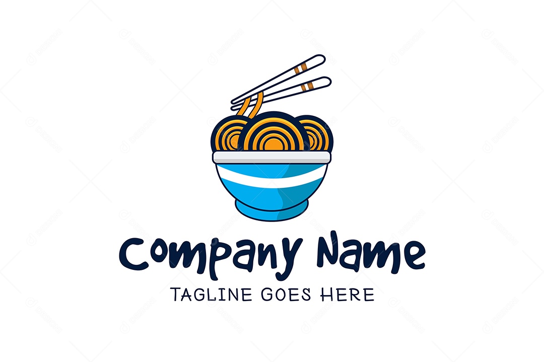 Modelo de Logo de Comida Japonesa Vetor EPS + AI Editável