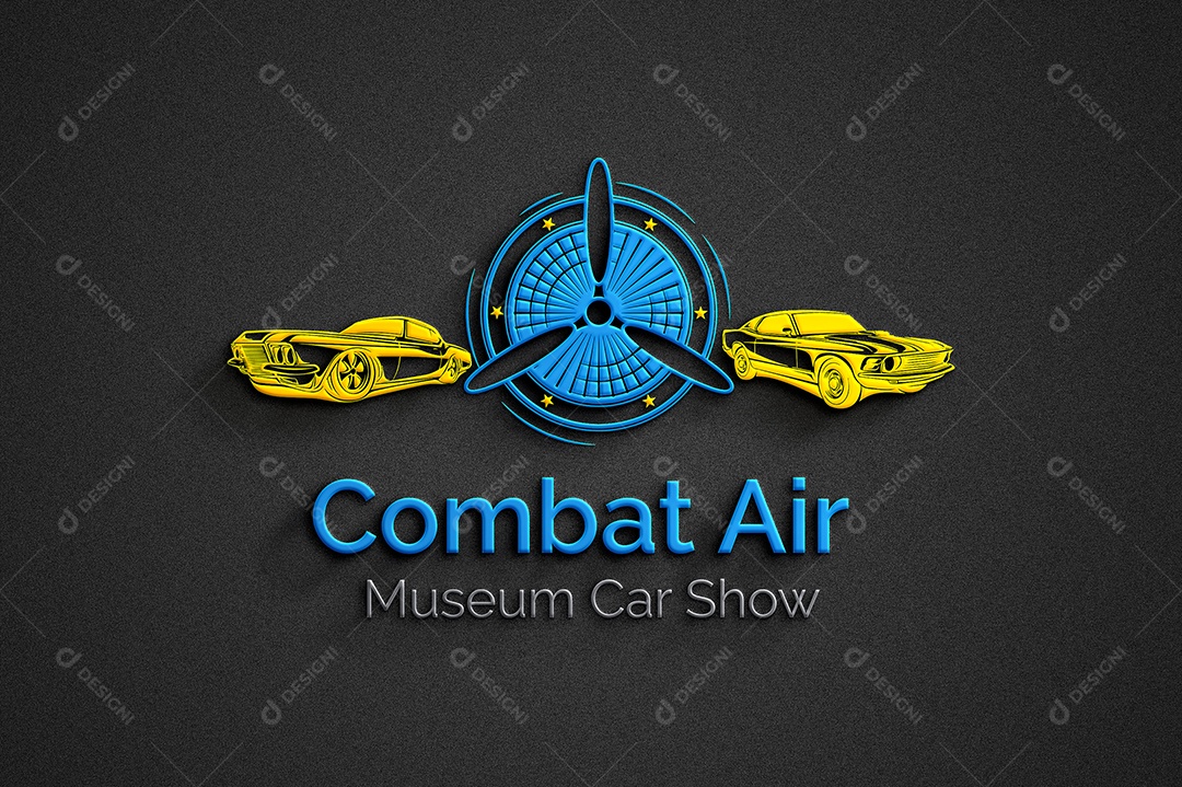 Combat Air Logotipo Empresarial AI + EPS Editável