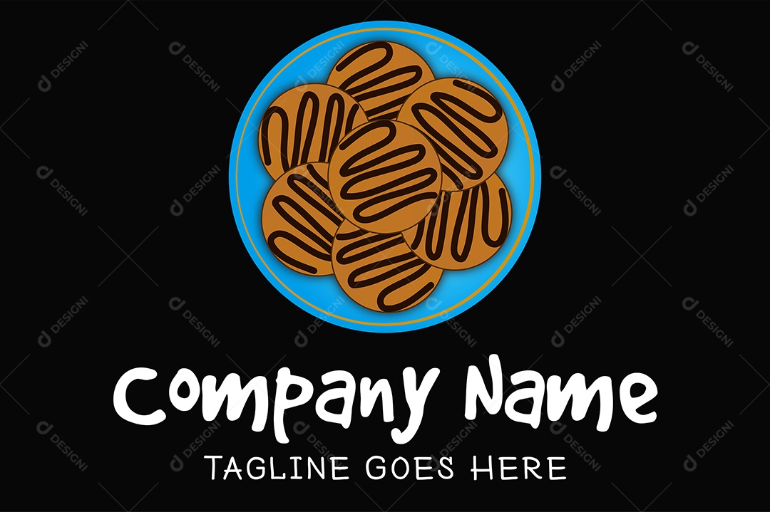 Modelo de Logo de Biscoitos de Abóbora Arepa Vetor EPS + AI Editável