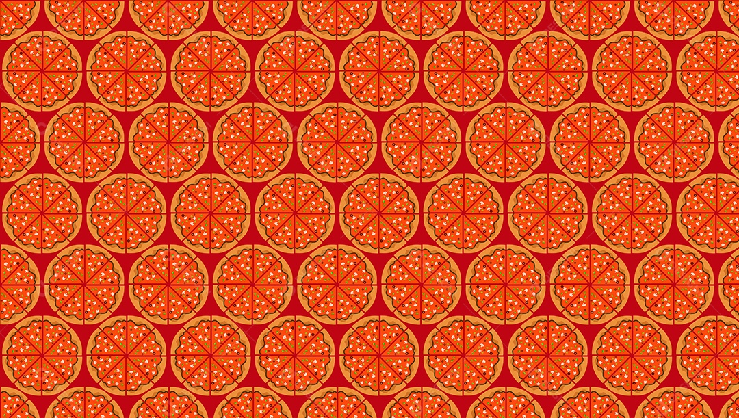 Padrão de Pizza Ilustração EPS + AI Editável