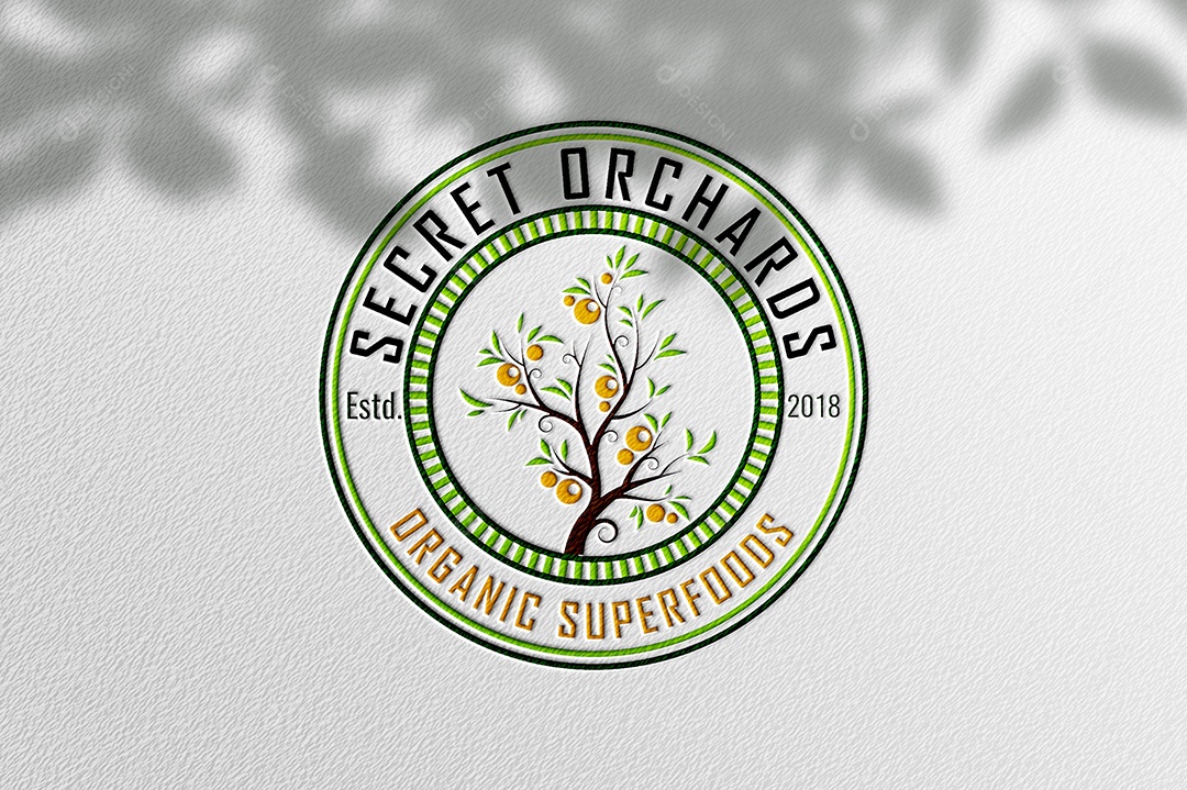Secret Orechards Logotipo Empresarial AI + EPS Editável