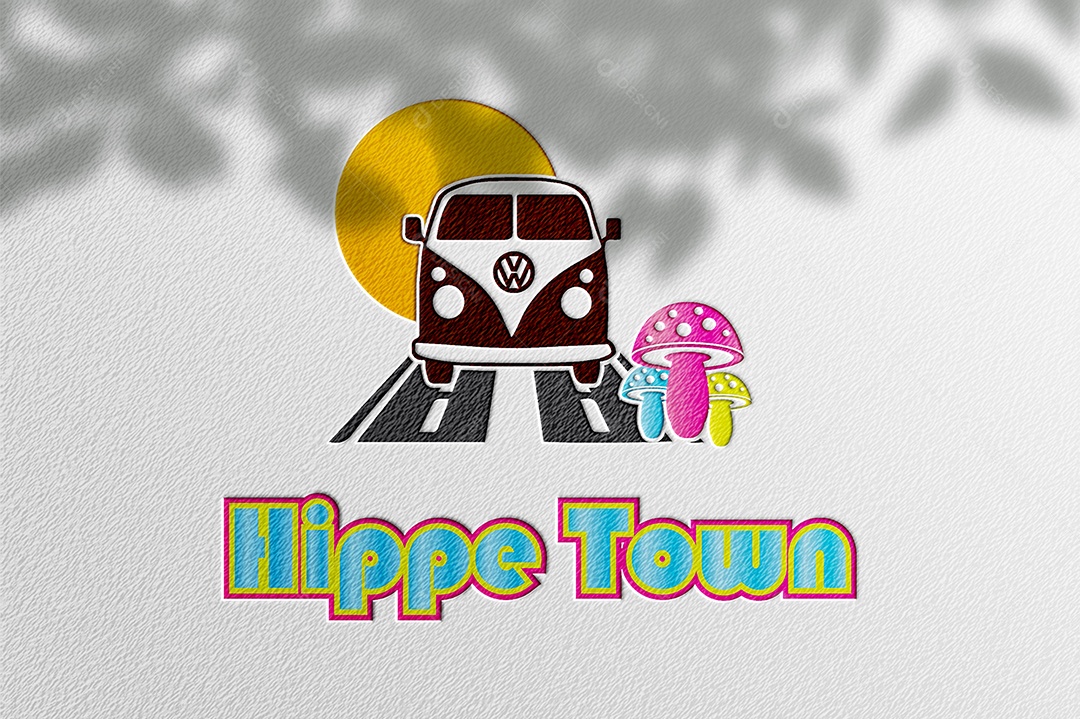 Hippe town Logotipo Empresarial AI + EPS Editável