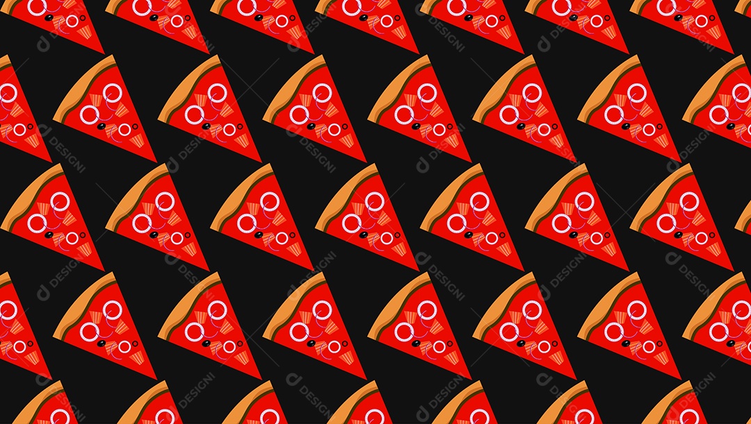 Padrão de Pizza Ilustração EPS + AI Editável