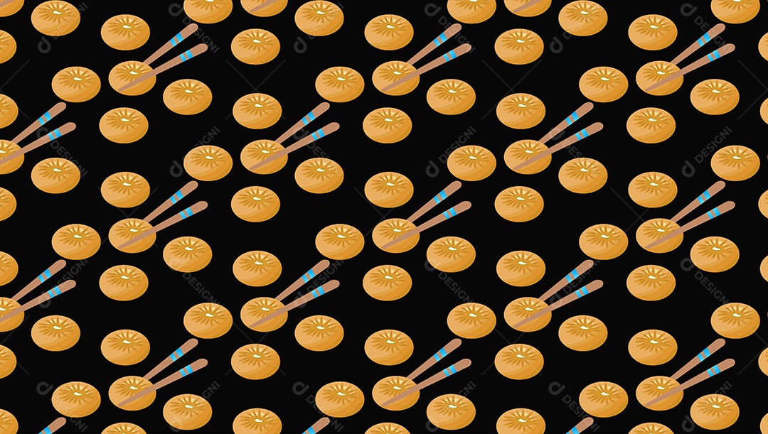 Padrão de Bolinho Asiático Ilustração EPS + AI Editável