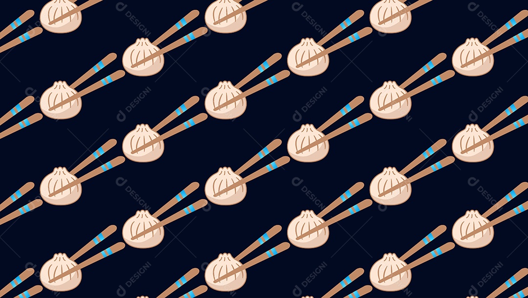 Padrão de Bolinho Asiático Ilustração EPS + AI Editável