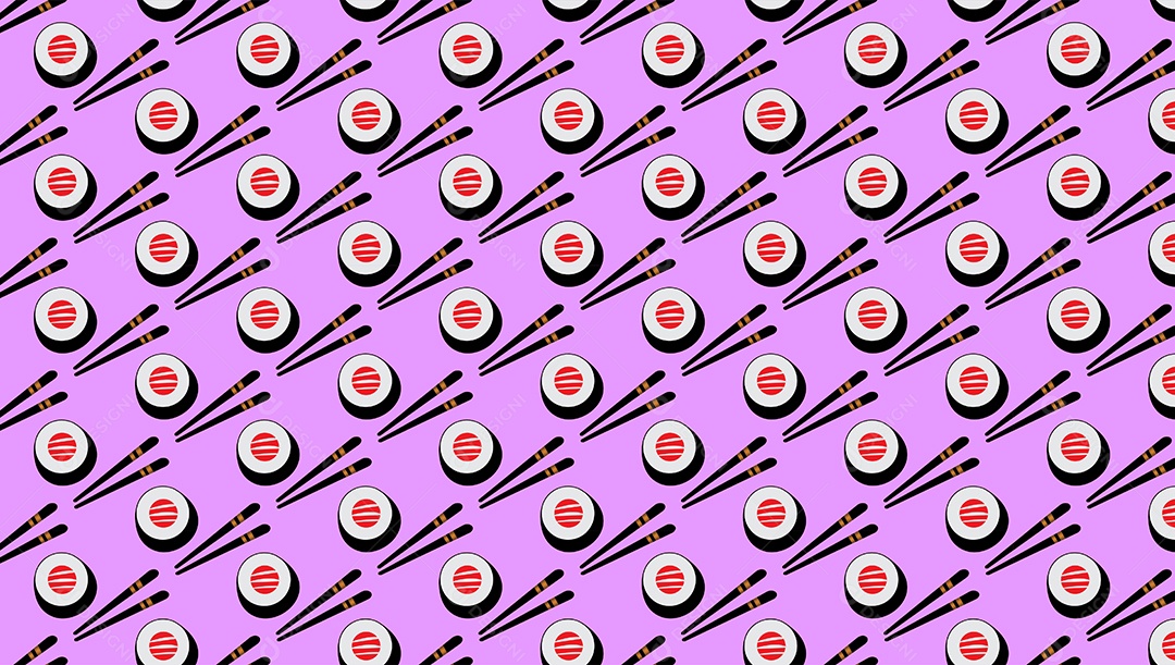 Padrão de Sushi Ilustração EPS + AI Editável